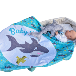 Couverture Bébé Minky requin