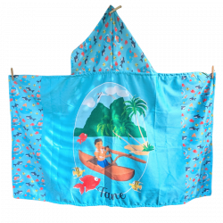 cape de bain pour enfant. Cadeau souvenir de Polynésie Française